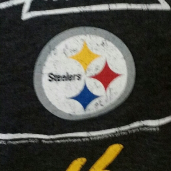 NFL Team Apparel Steelers Football T Shirt NEW B7 - Picture 2 of 4